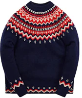 KITH 10038 Wool Jacquard Pullover Navy KHW030233-1025 KITH 10038 Wool Jacquard Pullover Navy KHW030233-1025