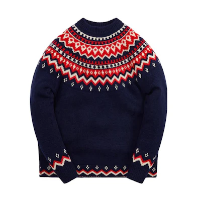 KITH 10038 Wool Jacquard Pullover Navy KHW030233-1025