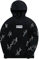 KITH Black Hoodie with Logo Letter Print and Long Sleeves. KHM030347-001 KITH Black Hoodie with Logo Letter Print and Long Sleeves. KHM030347-001