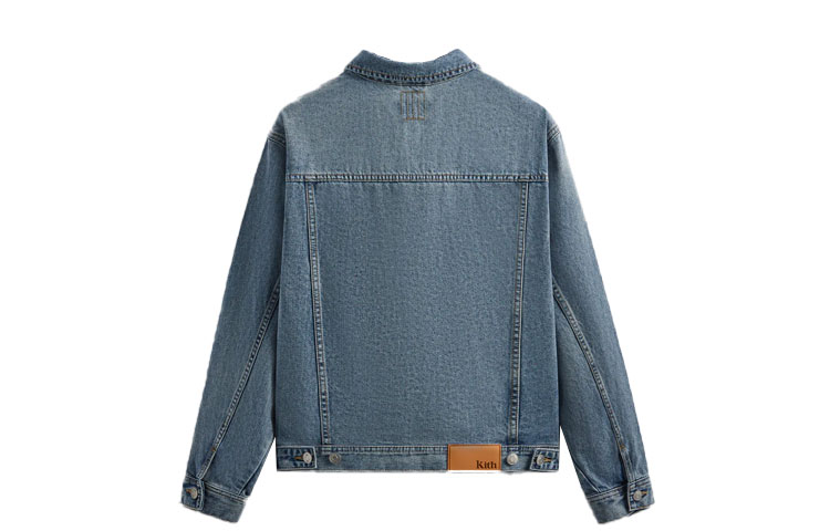 Lookbook KITH 深蓝色休闲长袖牛仔夹克衬衫外套. KHM010269-416