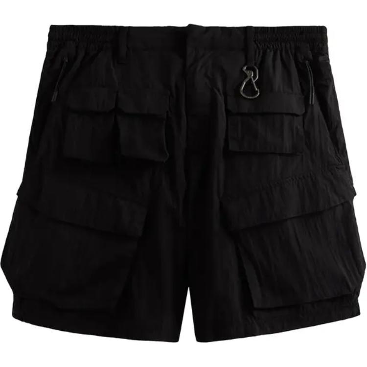 Order KITH纯色休闲短裤黑色配腰带环设计。 KHM060232-001