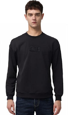 KITH Sudadera Negra de Manga Larga con Logo Sólido Impreso KHM030874-001 Sizing KITH Sudadera Negra de Manga Larga con Logo Sólido Impreso KHM030874-001