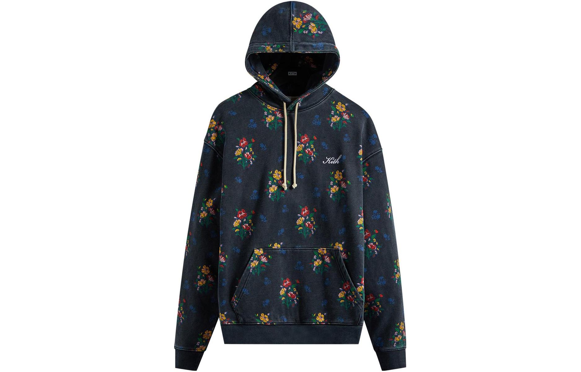 KITH All-Over Print Blue Hoodie Unisex Casual Loose Fit KHM030295-413