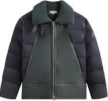 KITH Arden Green Zip-Up Collared Patchwork Jacket. KHM010645-178 KITH Arden Green Zip-Up Collared Patchwork Jacket. KHM010645-178