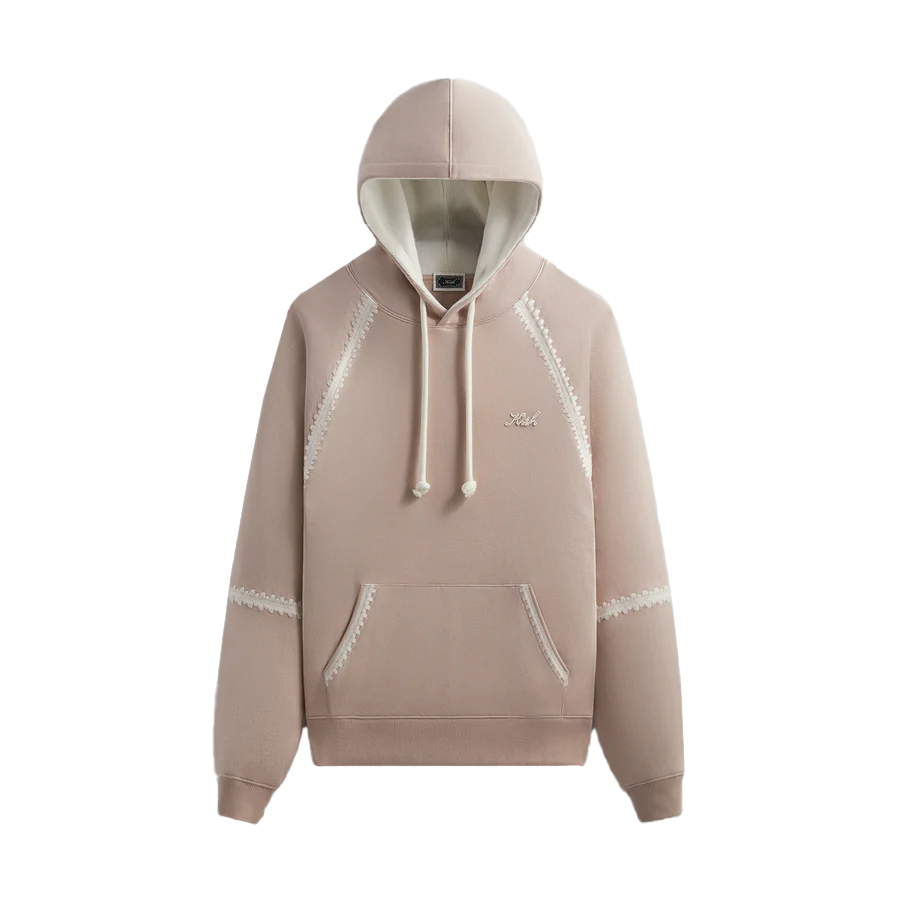 KITH Beaded Logo Patchwork Hoodie Light Pink () khm031836-3026