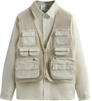 KITH Beige Layered Collar Single-Breasted Jacket KHM030911-102 KITH Beige Layered Collar Single-Breasted Jacket KHM030911-102