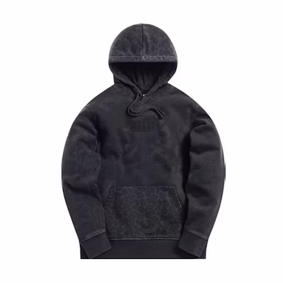KITH Black Casual Loose Fit Hoodie Long Sleeve Sweater KH2244-214