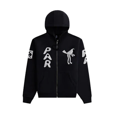 KITH Black Full-Zip Hoodie Long Sleeve PA51141-BLK