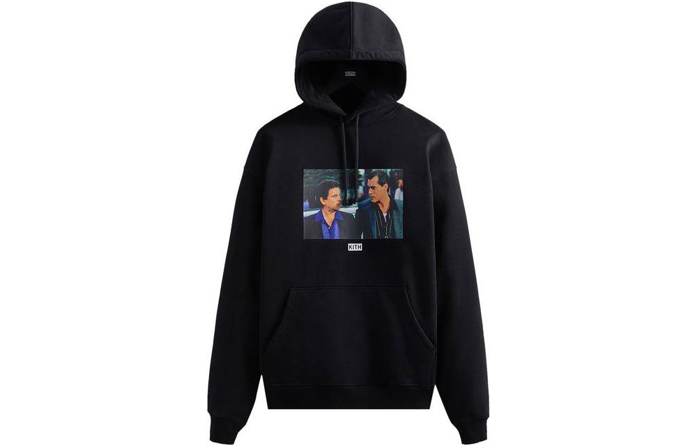 KITH Black Hoodie with Character Print and Drawstring KHM030477-001