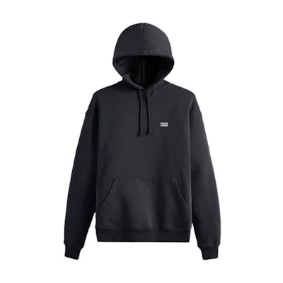 KITH Black Hoodie with Logo Lettering KHM030312-403