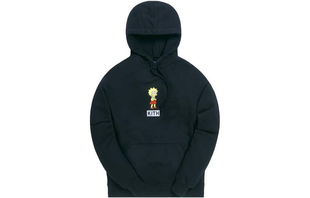 KITH Black Loose-Fit Hoodie with Lettering & Character Print KH2633-100
