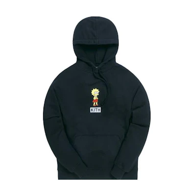 KITH Black Loose-Fit Hoodie with Lettering & Character Print KH2633-100