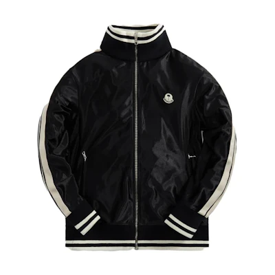 KITH Black Sweater with Zippered Front & Pockets, Ribbed Collar & Cuffs KHW030233-775