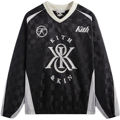 KITH Black V-Neck Pullover Raglan Long Sleeve Sweatshirt Unisex. khm031912-001 Order KITH Black V-Neck Pullover Raglan Long Sleeve Sweatshirt Unisex. khm031912-001