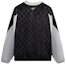 Lookbook KITH Black V-Neck Pullover Raglan Long Sleeve Sweatshirt Unisex. khm031912-001