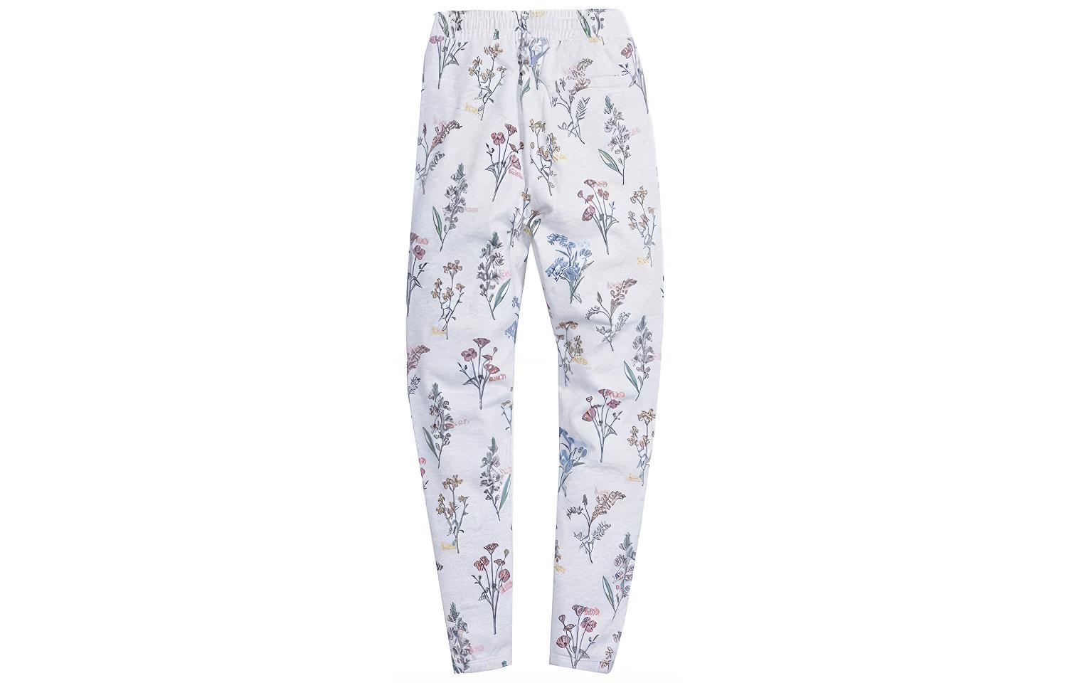 Lookbook KITH Seluar Lurus Tali Serut Bunga Botanical Unisex Putih KH6516-002