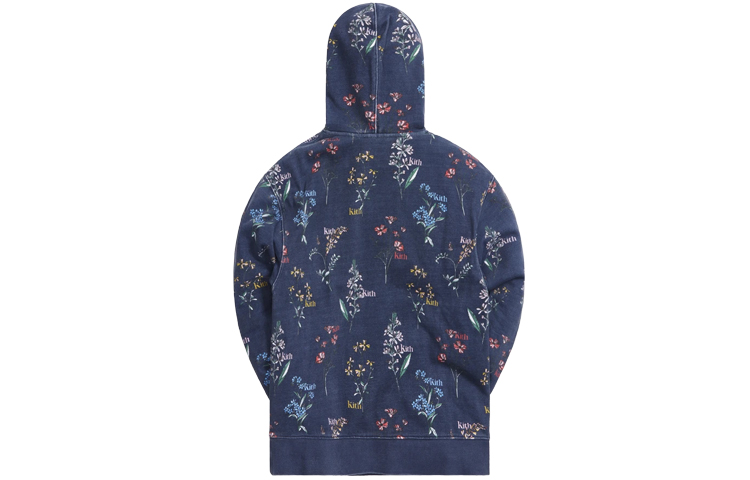 KITH Botanical Floral Williams III Unisex Hoodie in Dark Blue. KH2624-413 圖 3