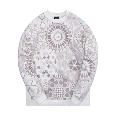 KITH Brown Tile Print Long Sleeve Sweatshirt. KH2663-604