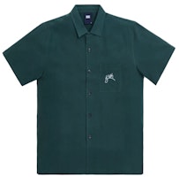 KITH Camp Collar Silk Cotton Shirt Scarab KITH Camp Collar Silk Cotton Shirt Scarab