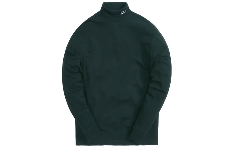KITH Casual Logo High-Neck Pullover Sweatshirt Unisex Dark Green KH2619-302