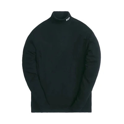 KITH Casual Logo Mock Neck Pullover Sweatshirt Unisex Black KH2619-001