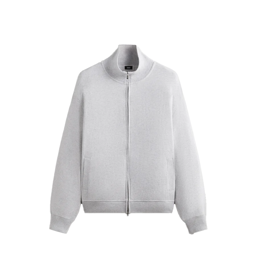 KITH Casual Zip-Up Jacket in Light Heather Gray khm031896-002