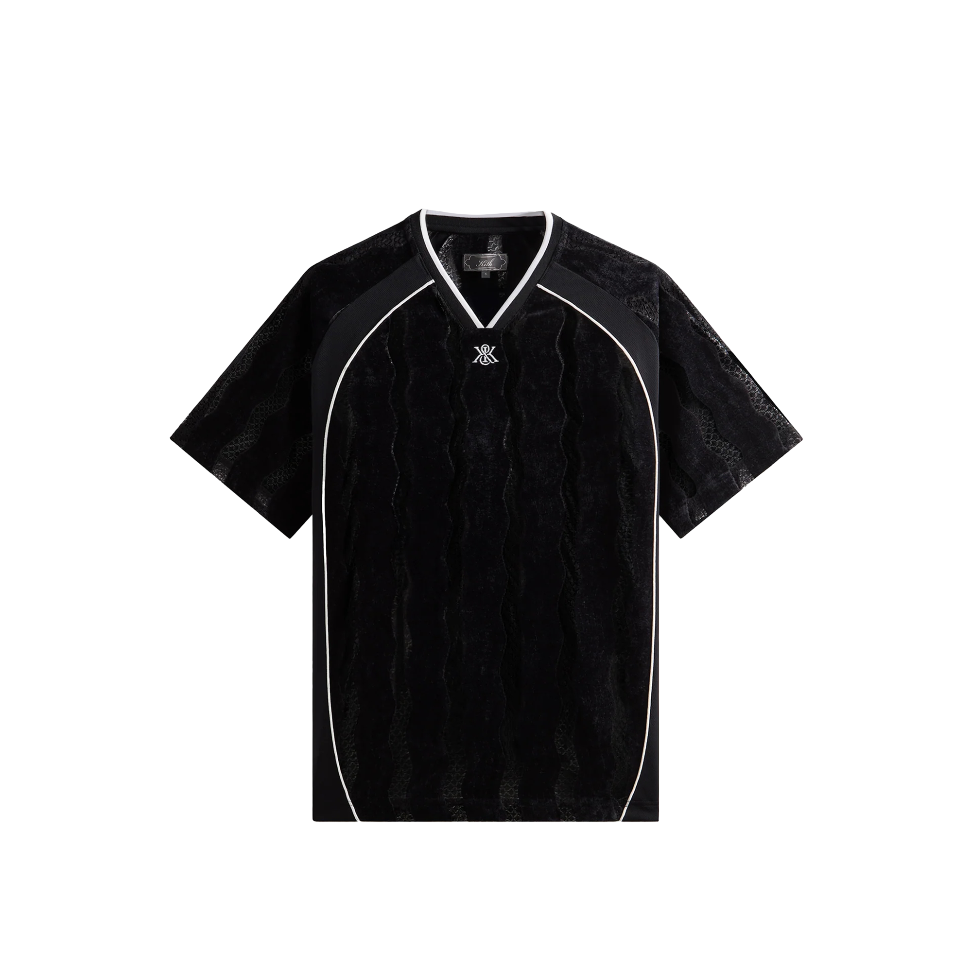KITH Chase V-Neck Pullover Short Sleeve T-Shirt Black KHM033354-001 圖 2