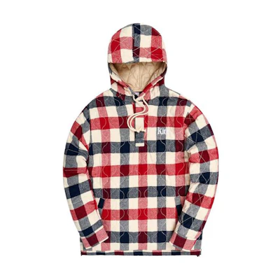 KITH Colorblock Plaid Hoodie Pullover Long Sleeve Sweatshirt KH2499-104