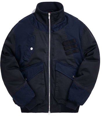 KITH Colorblocked Sateen Bomber Navy Buy KITH Colorblocked Sateen Bomber Navy
