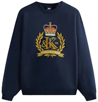 KITH Crest Navy Blue Crewneck Sweatshirt Long Sleeve Pullover KHM030890-413 KITH Crest Navy Blue Crewneck Sweatshirt Long Sleeve Pullover KHM030890-413