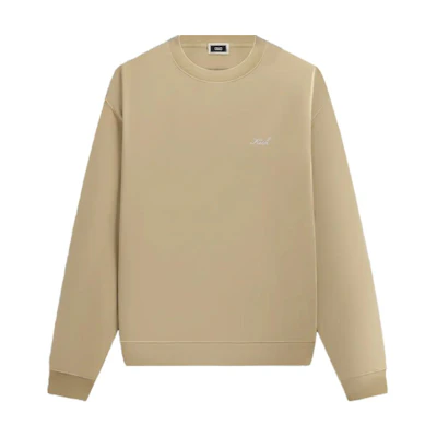KITH Crystal Wash Interlock Vintage Crewneck Khaki - Men’s Casual Sweatshirt KHM032023-286