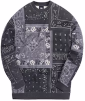 KITH Deconstructed Bandana Crewneck Black Unisex Sweater KH2650-001 KITH Deconstructed Bandana Crewneck Black Unisex Sweater KH2650-001