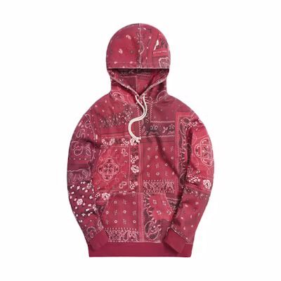 KITH Deconstructed Bandana Hoodie Red Williams III KH2652-608