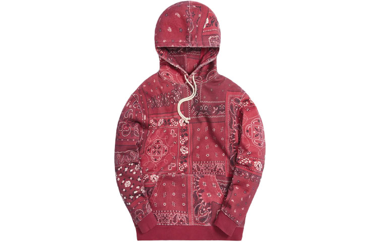Order KITH 解构佩斯利印花连帽衫 红色 Williams III KH2652-608
