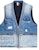KITH Denim Quilted Tactical Vest Light Blue