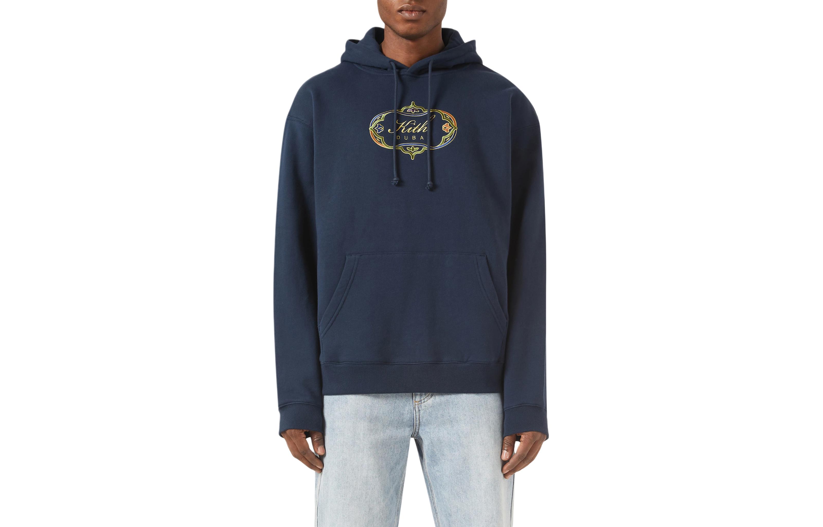 KITH Dubai SS24 Logo Hoodie Unisex Navy 216033817
