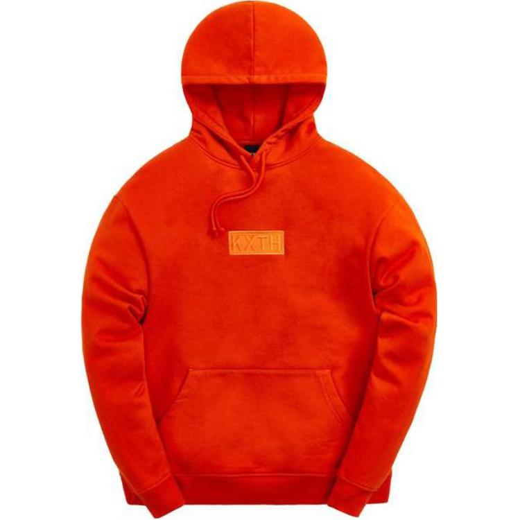 KITH Embroidered Letter Pullover Hoodie Men’s Orange KHM030148-803