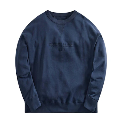 KITH Embroidered Logo Crewneck Long Sleeve Sweatshirt Blue MS50GU0215S25570510
