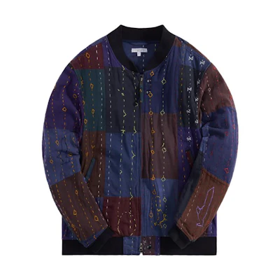 KITH Engineered Garments Aviator Jacket Colorblock Long Sleeve Casual EGMP204-NVY
