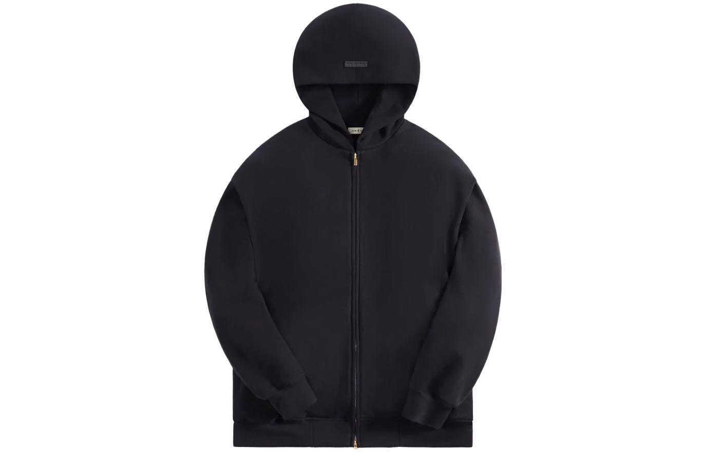 KITH Eternal Fleece Zip Hoodie Black Casual Full-Zip Sweatshirt FGE50025FLC-BLK