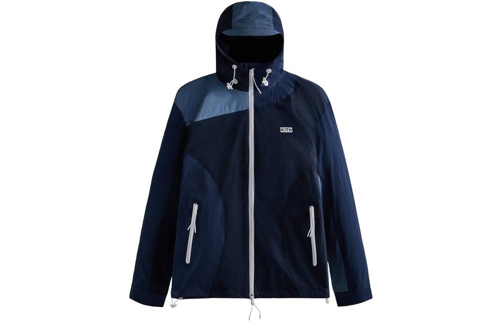 KITH Fitted Zip-Up Hoodie Jacket Blue KHM010107-413