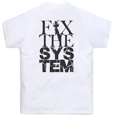 KITH FIX THE SYSTEM Tee White Order KITH FIX THE SYSTEM Tee White