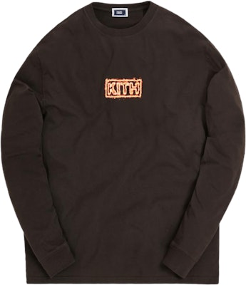 KITH Flame L/S Tee Espresso Buy KITH Flame L/S Tee Espresso