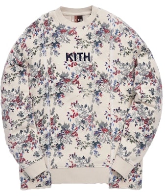 KITH Floral Panel Crewneck Ivory/Multi Buy KITH Floral Panel Crewneck Ivory/Multi