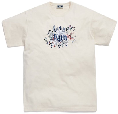 KITH Floral Serif Tee Turtledove Buy KITH Floral Serif Tee Turtledove