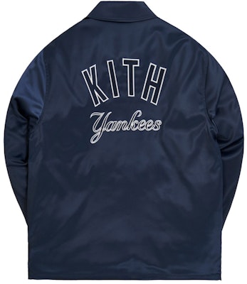 KITH For Major League Baseball New York Yankees Coaches Jacket Navy Order KITH For Major League Baseball New York Yankees Coaches Jacket Navy