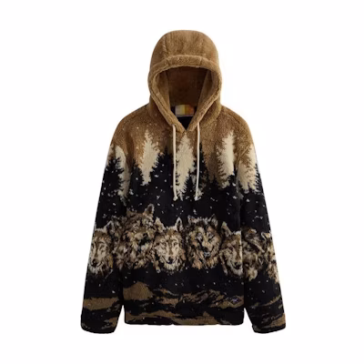 KITH FW23 Animal Print Hoodie Multicolor Long Sleeve Sweatshirt KHM030676-001