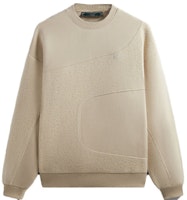 KITH FW23 Arched Seam Crewneck Pullover Unisex Beige Sweater. KHM031531-262 KITH FW23 Arched Seam Crewneck Pullover Unisex Beige Sweater. KHM031531-262
