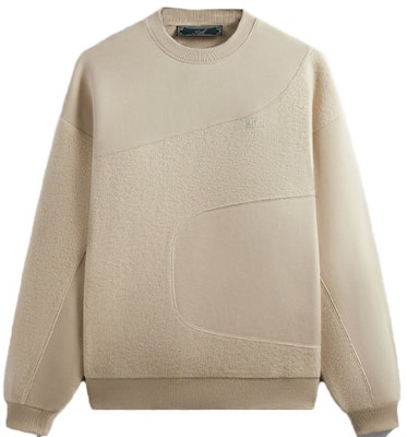 KITH FW23 Arched Seam Crewneck Pullover Unisex Beige Sweater. KHM031531-262 Order KITH FW23 Arched Seam Crewneck Pullover Unisex Beige Sweater. KHM031531-262