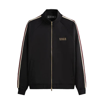 KITH FW23 Bergdorf Goodman Clifton Track Jacket Black Retro Unisex Track Jacket. KHM010406-001